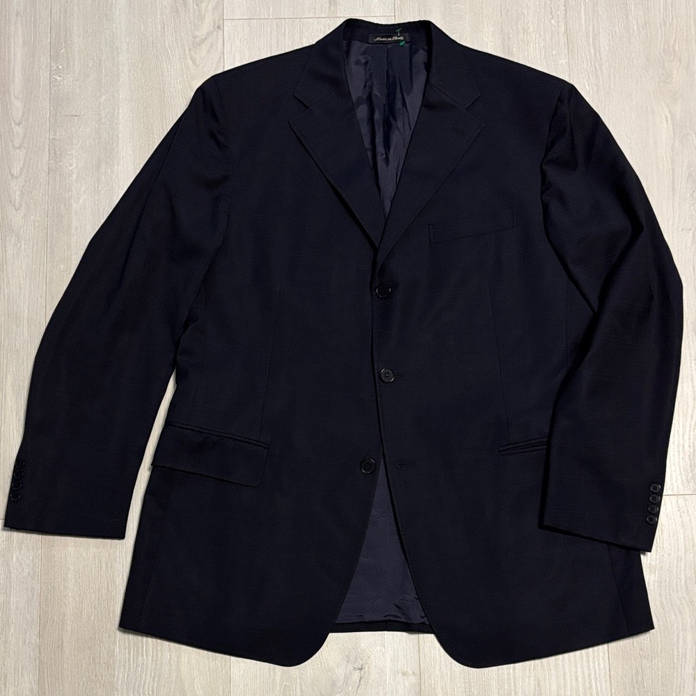 🔥BUNDLESALE Mens 56R Faconnable Wool Midnight Blue Blazer Sports Coat Jacket